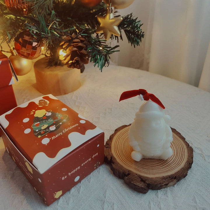 Olivenorma Christmas Cake Cookie Model Candle - Sitting Santa Claus-5.3*7.2cm - image 6