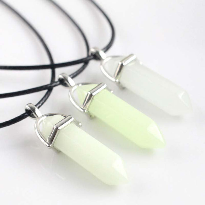 Olivenorma Moonstone Stone Hexagonal Column Necklace - image 8