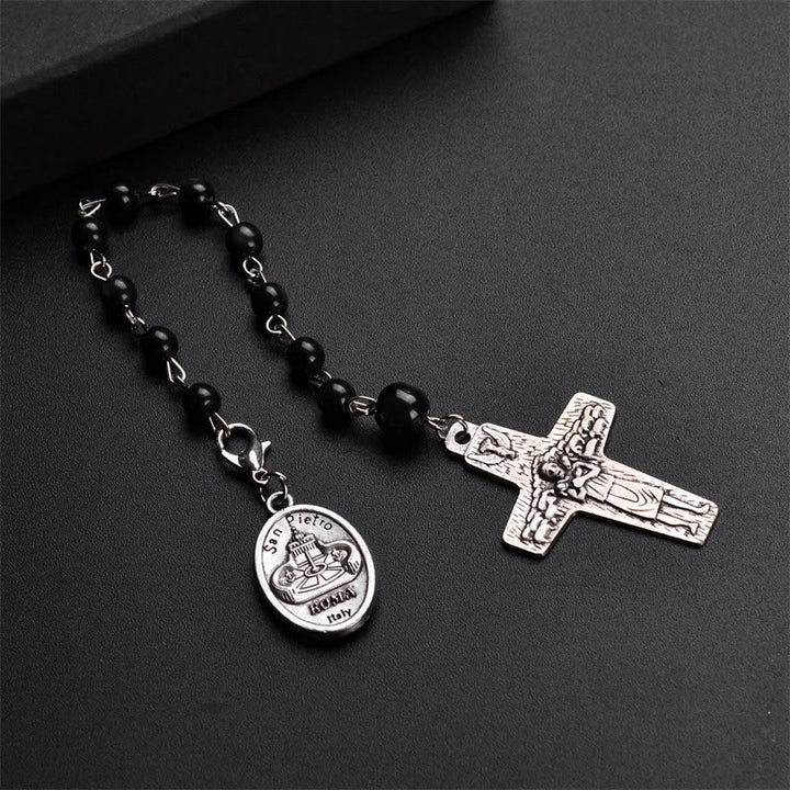 Olivenorma Vatican Holy Father Cross Pendant Rosary Beads Bracelet - image 3