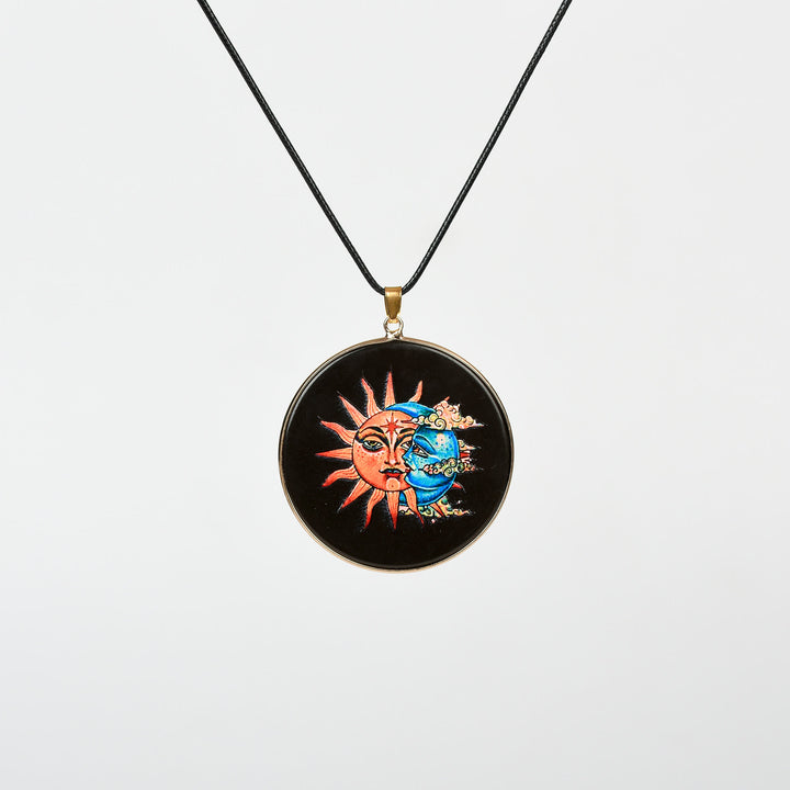 Olivenorma Crystal Hamsa Chakra Tree Of Life Necklace - Obsidian - Sun Moon - image 14