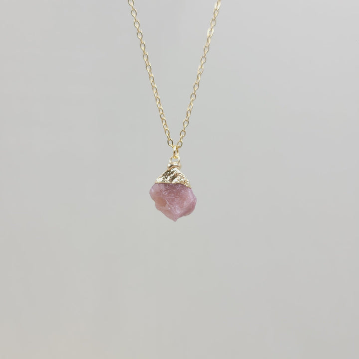 Olivenorma Irregular Crystal Raw Stone Gem gemstone Necklace - Pink Opal - image 29