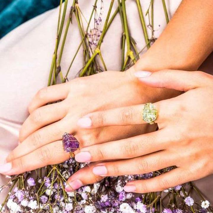 Natural Crystal Irregular Ring - image 6