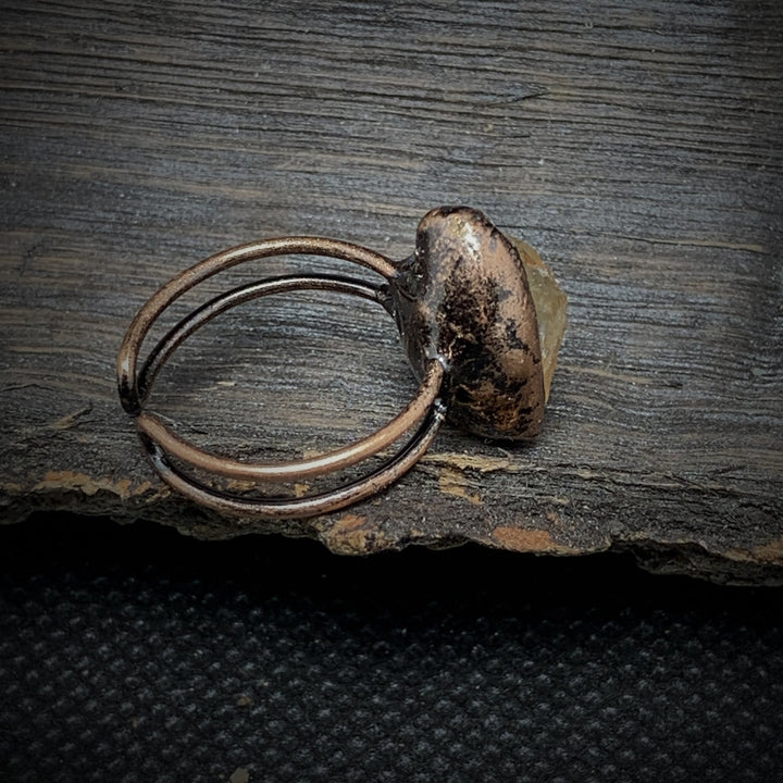 Olivenorma Natural Irregular Raw Stone Twelve Birthstone Adjustable Ring - image 72