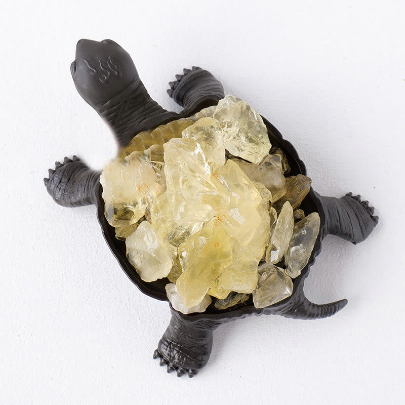 Olivenorma Natural Crystal Cluster Turtle Ornament Lamp Gemstone Decoration - Citrine Without Lamp - image 5