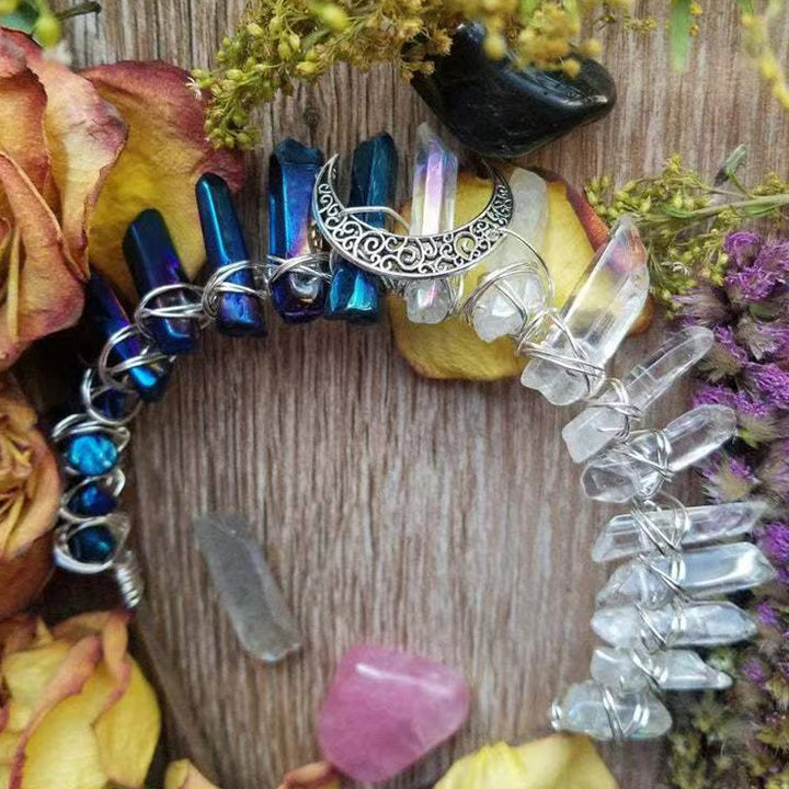 Olivenorma Two Tone Crystal Embellished Crown Headband - image 2