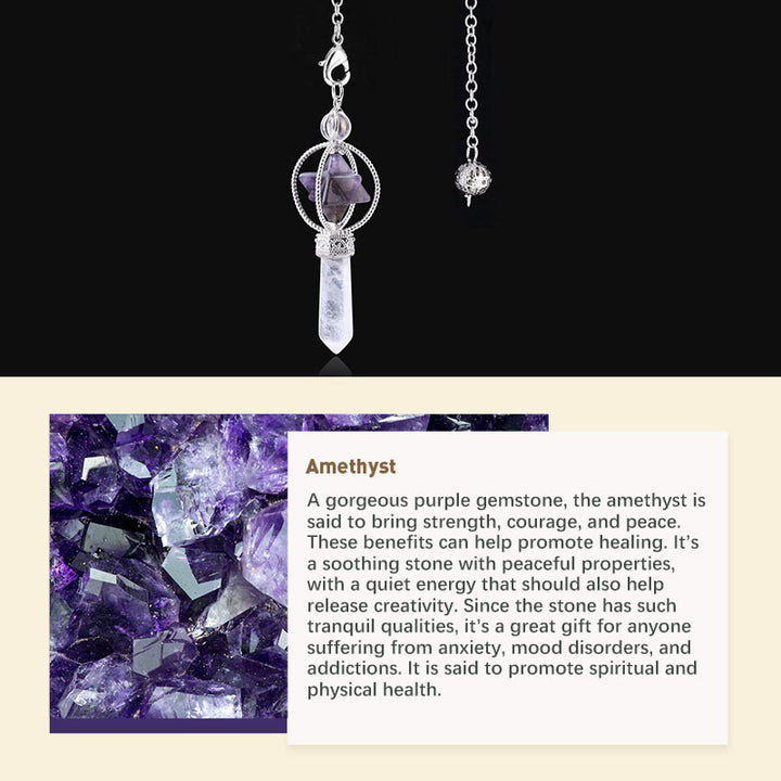 Natural Crystal Stone Pendulum - image 7