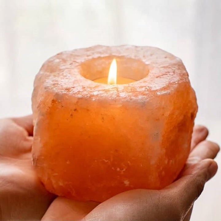 Olivenorma Romantic Hand Carved Candle Holder Himalayan Pink Salt Lamp - image 7