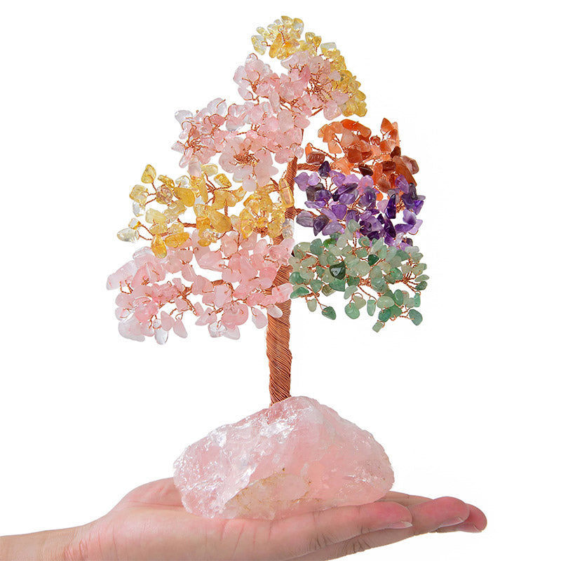 Olivenorma Bonsai Feng Shui Tree on Rose Quartz Base - image 1