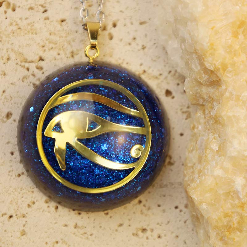 Olivenorma Lapis Lazuli Eye Of Harus Protection Necklace - image 2