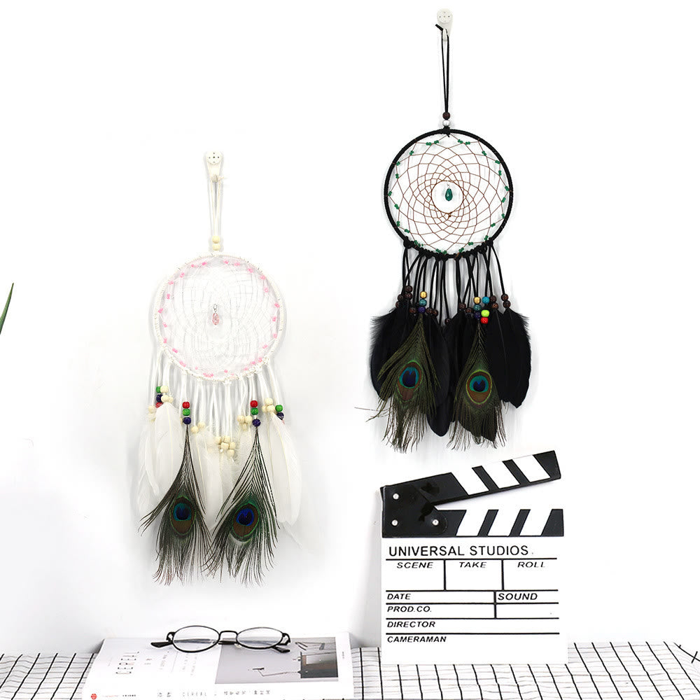 Olivenorma Hand Woven Natural Wooden Beads Feather Dream Catcher - image 10