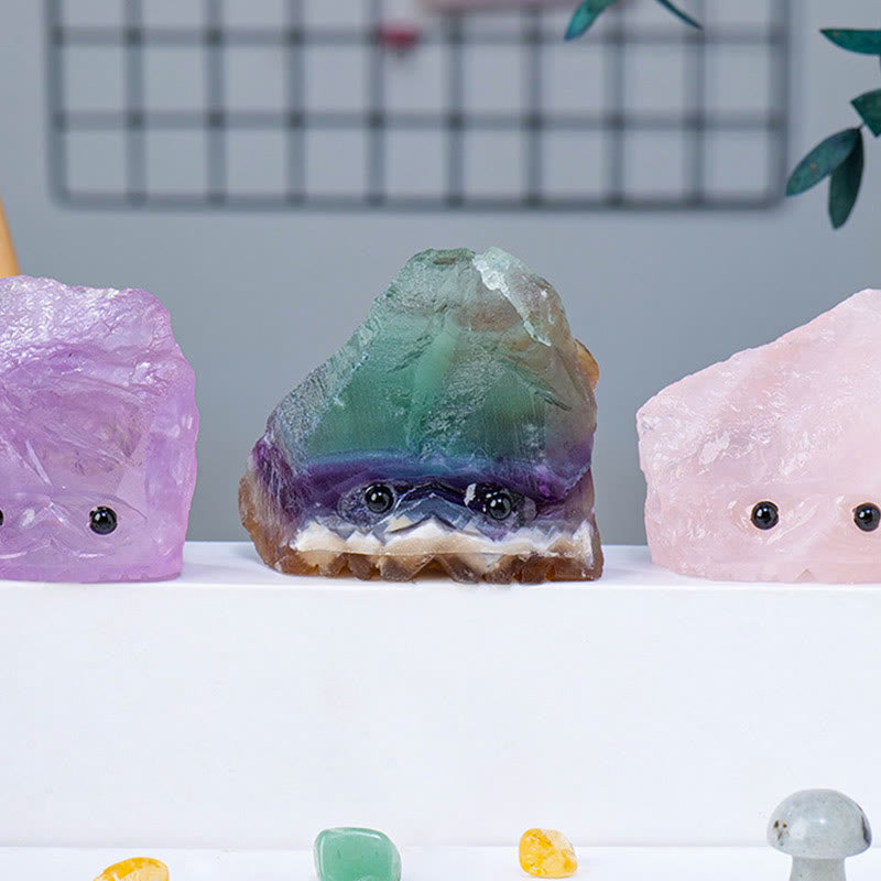 Olivenorma Natural Crystal Rough Stone Elf Hedgehog Gemstone Decoration - image 2