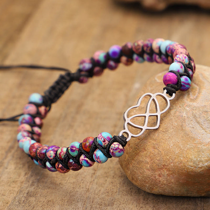 Bohemian Handwoven Bracelet Hollow Heart Bracelet - image 3