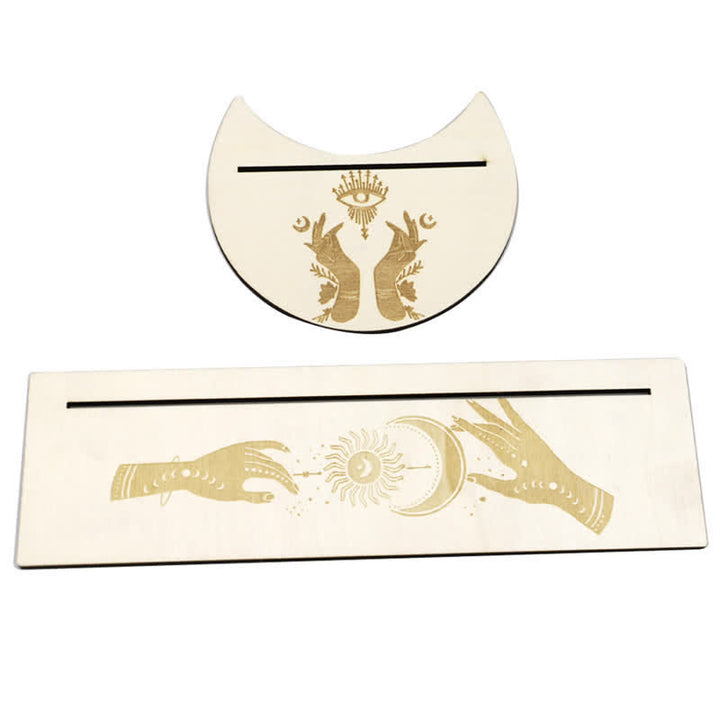 Moon And Eyes Wooden Tarot Card Holder - Eye - image 12