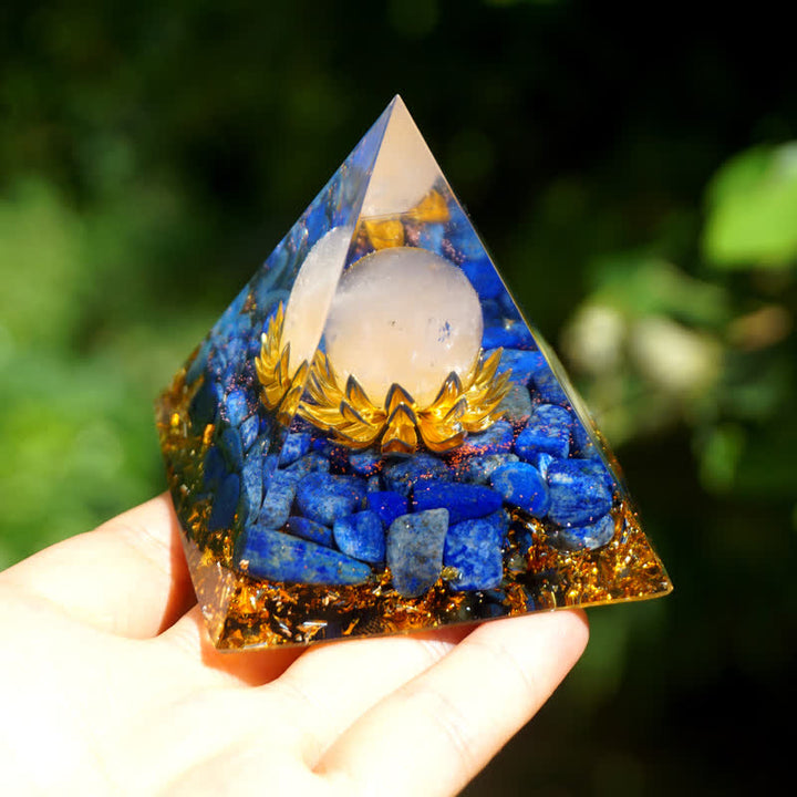Olivenorma Rose Quartz Sphere Lapis Lazuli Lotus Orgone Pyramid - image 3