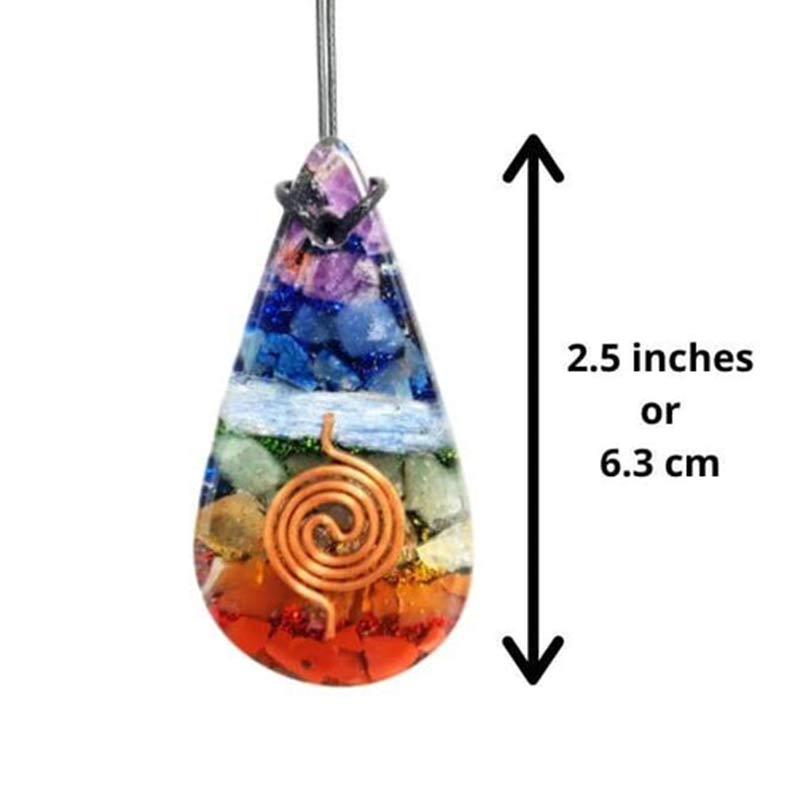 Olivenorma Chakra Rainbow Healing Orgone Necklace - image 6