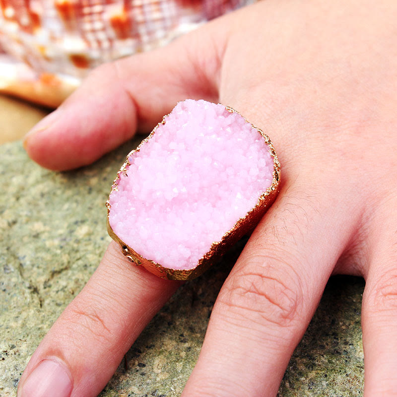 Olivenorma Irregular Natural Cluster Gold Filled Open Ring - image 1
