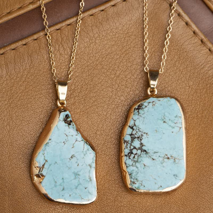 Olivenorma Delicate Irregular Turquoise Necklace - image 4