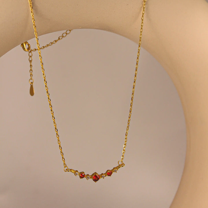 Olivenorma "Symbol of Independence" Garnet Diamond Necklace - image 6