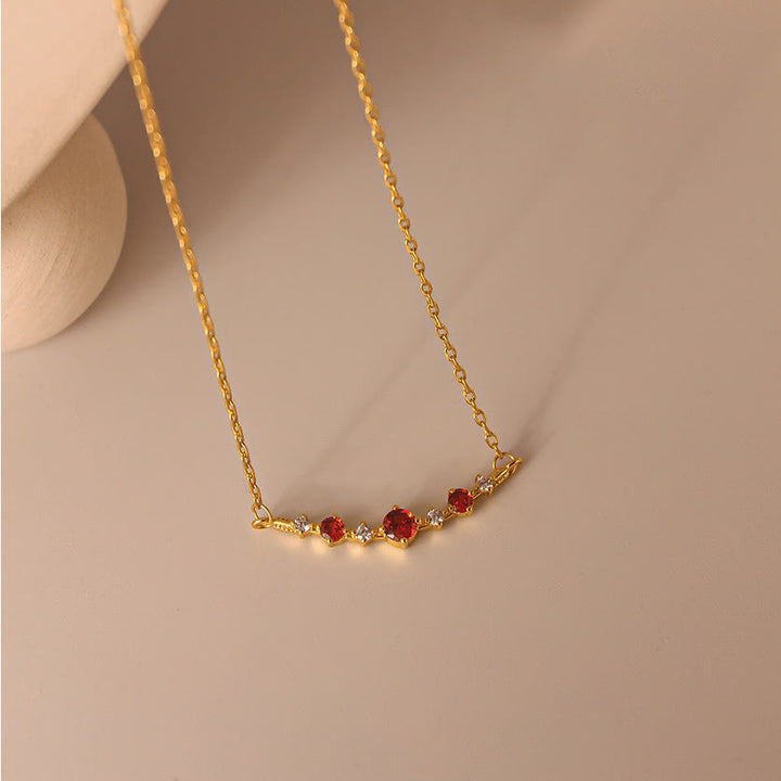 Olivenorma "Symbol of Independence" Garnet Diamond Necklace - image 8