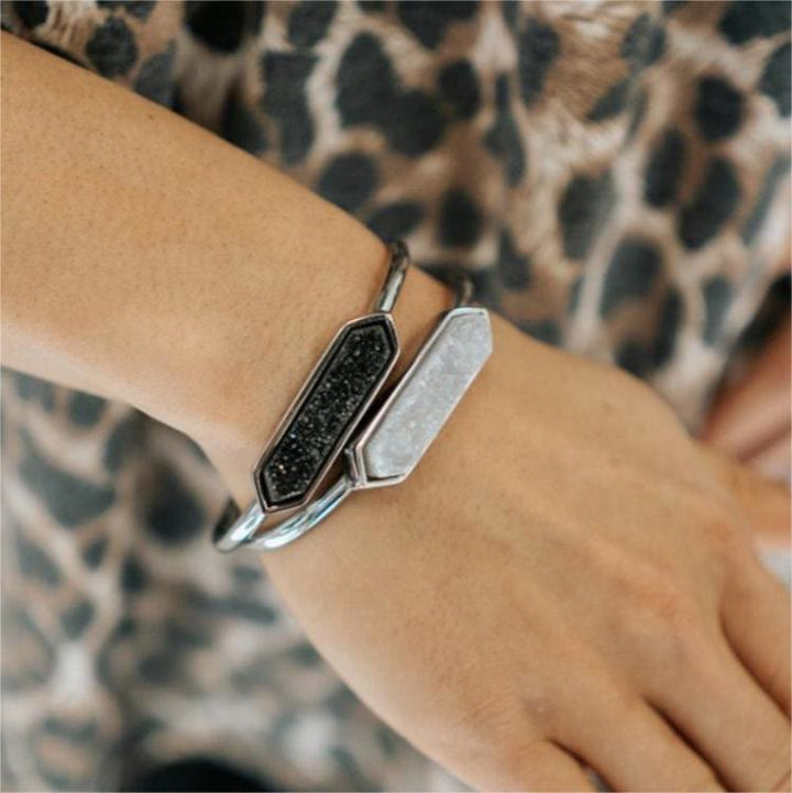 Olivenorma Natural Crystal Cluster Metal Copper Cuff Bracelet - image 28