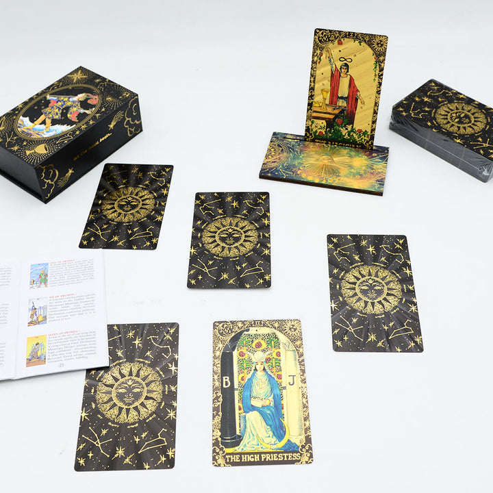 Olivenorma Black Gold Waite Foil Golden Tarot Deck Cards - image 4
