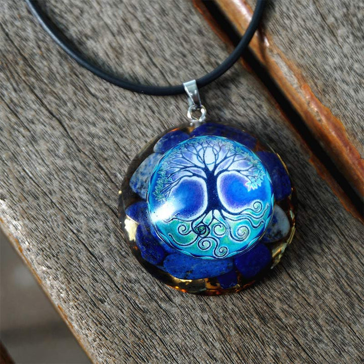 Olivenorma Lapis Lazuli Tree Of Life Reki Necklace - image 2