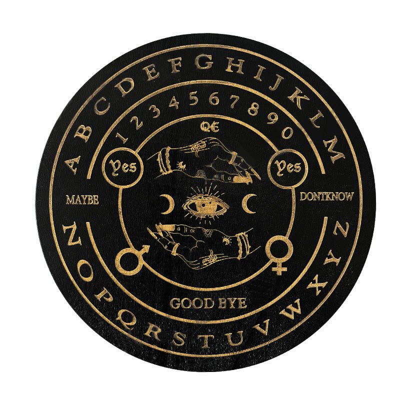 Olivenorma The Wooden Divination Pendulum Game Tarot Card - Black - Evil Eye & Moon - image 13