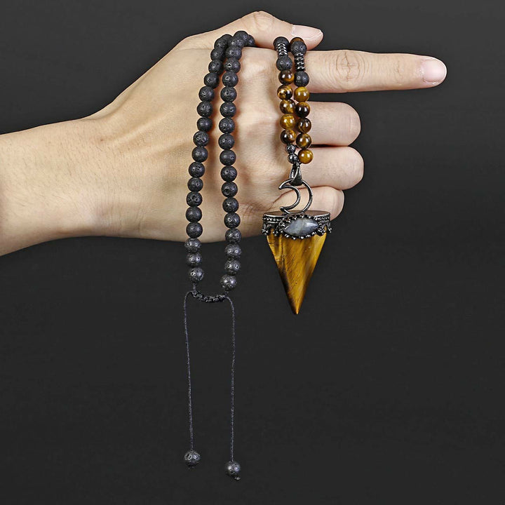 Olivenorma Natural Crystal Triangle Shape Pendant Necklace - image 6