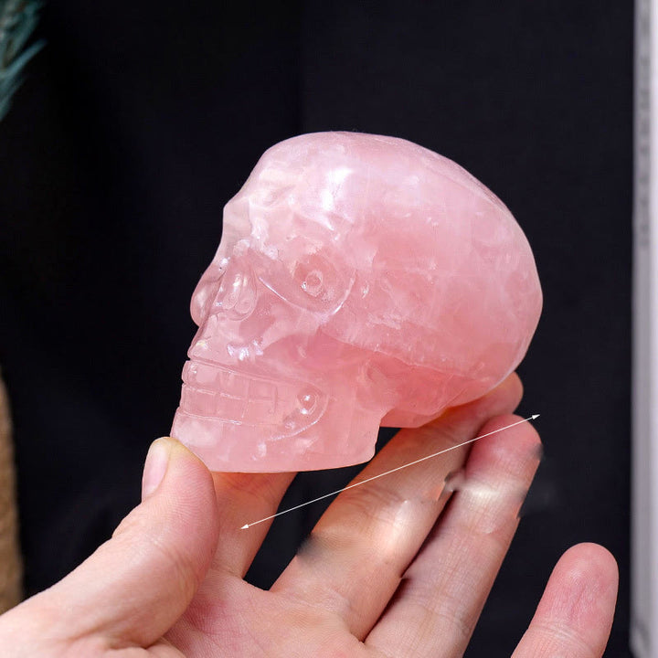 Olivenorma 3inch Amethyst Skull Statue Healing Gemstone Decoration - Rose Quartz - image 10