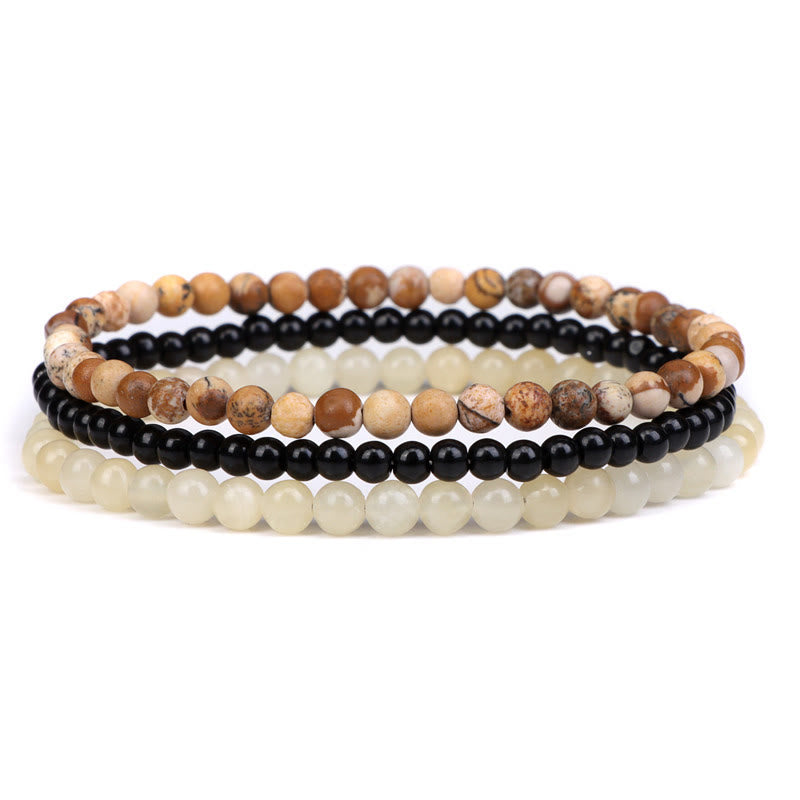 Olivenorma Protection From Negative Energies Picture Jasper Bracelet - Picture Jasper - 8mm - image 0