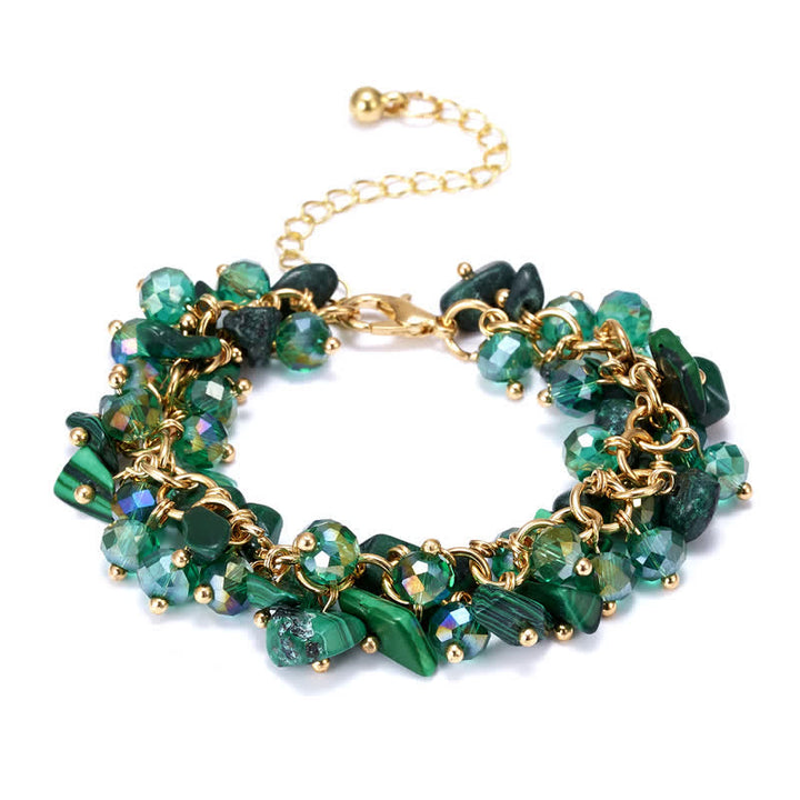 Austrain Crystals With Stones Bracelet - Malachite - image 6