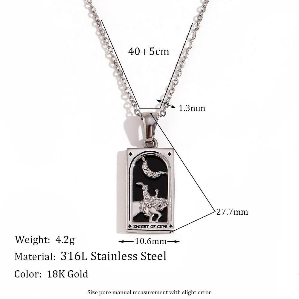 Olivenorma Stainless Steel 18k Gold Plated Tarot Card Necklace - image 25