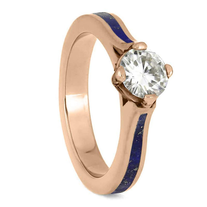 Celtic Knot Lapis Lazuli Bridal Ring Set - image 5