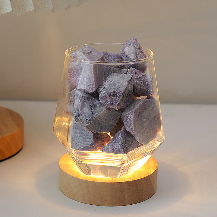 Olivenorma Indoor Crystal Aromatherapy Stone Lampz - Amethyst - Shangri-la - image 7