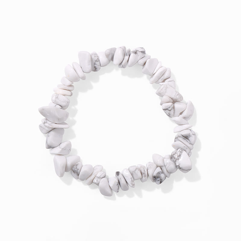 Olivenorma Colorful Natural Irregular Gravel Bracelet - Howlite - image 44