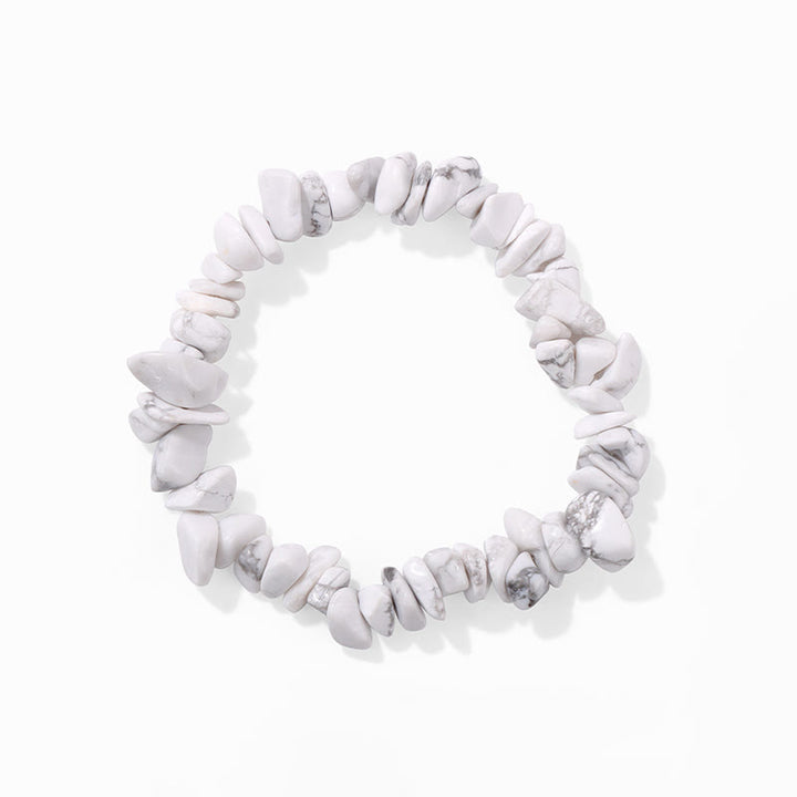 Olivenorma Colorful Natural Irregular Gravel Bracelet - Howlite - image 44