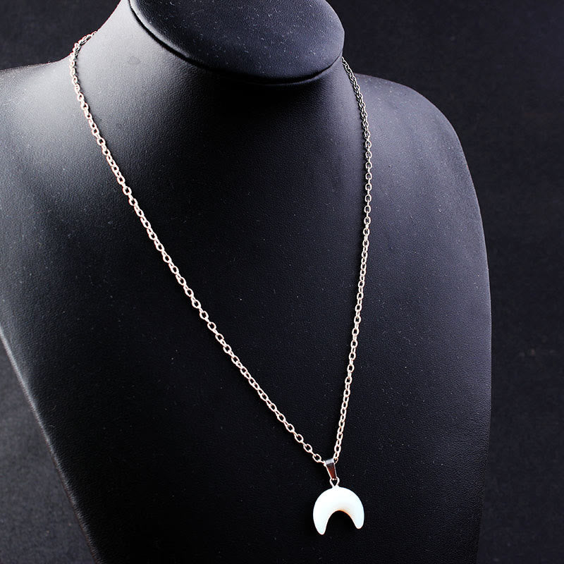 Olivenorma "Powerful Healing" Crystal Skull Necklace - Opal Moon - image 12