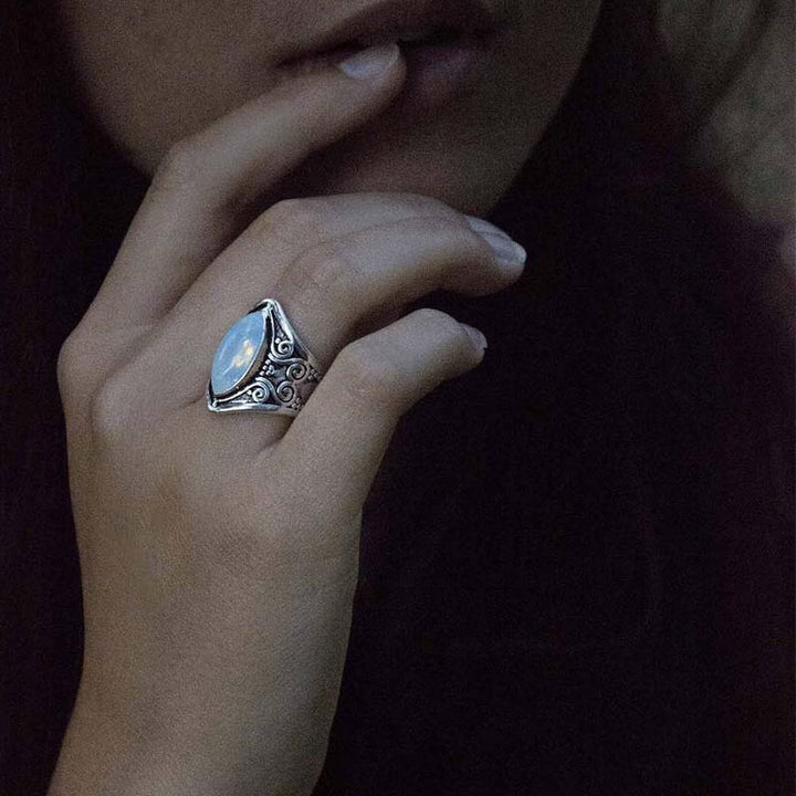 Olivenorma Moonstone Healing Protection Ring - image 3