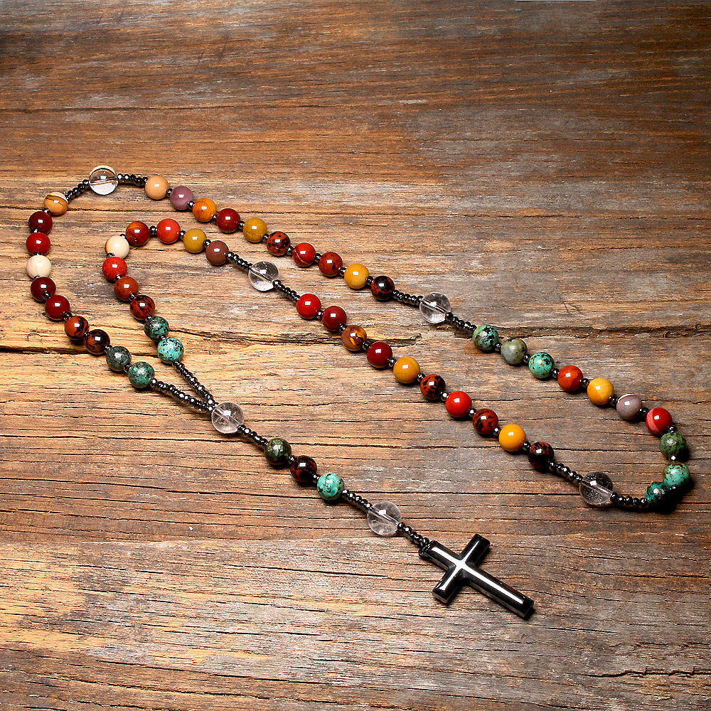 Olivenorma Natural Mookaite Beads Rosary Mala Necklaces - image 2