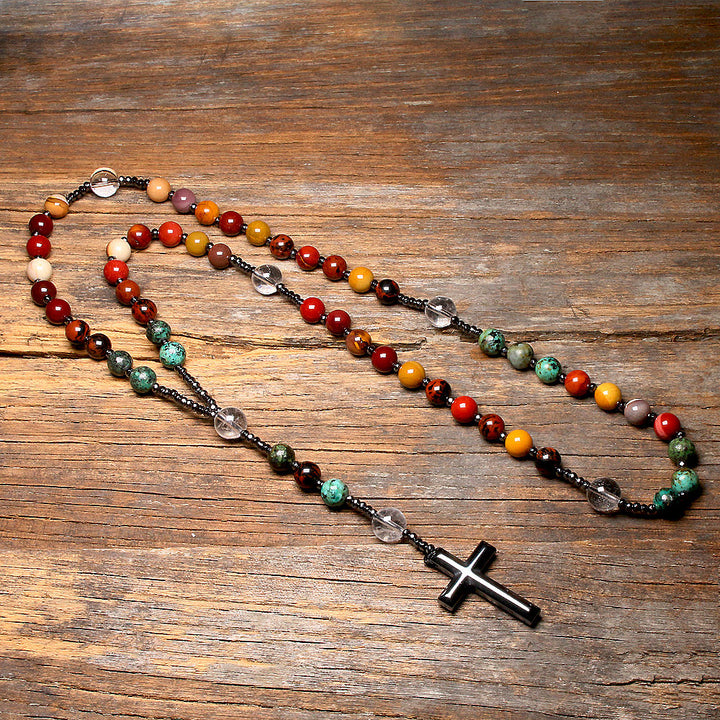 Olivenorma Natural Mookaite Beads Rosary Mala Necklaces - image 2