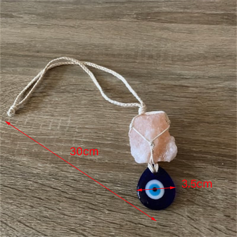 Olivenorma Rose Quartz Original Stone Evil Eye Car Ornament - image 7