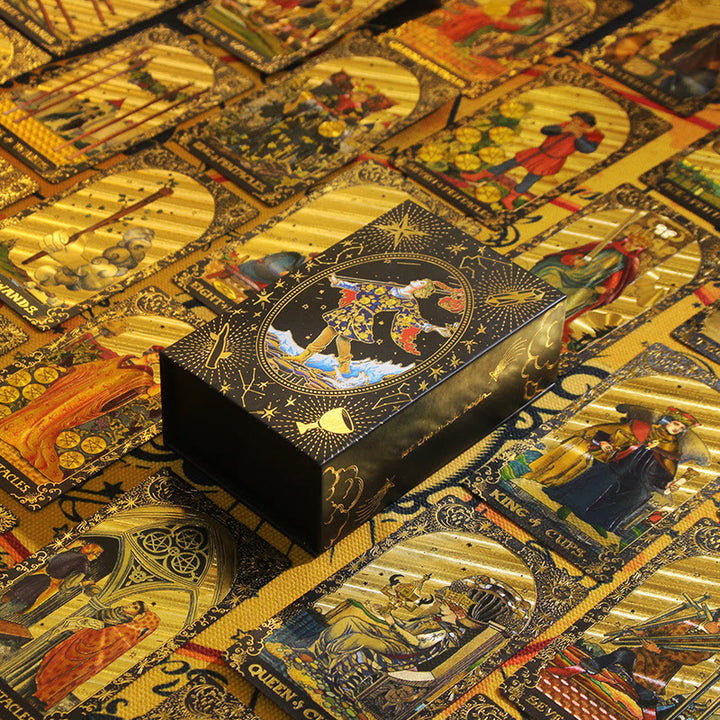 Olivenorma Black Gold Waite Foil Golden Tarot Deck Cards - image 13