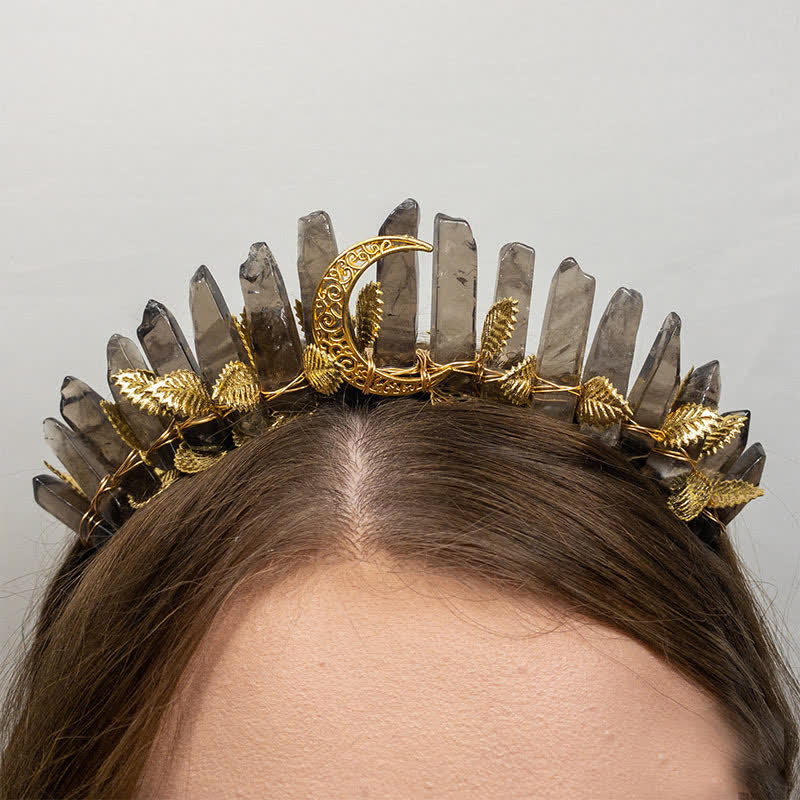Olivenorma Smoky Quartz Witch Crystal Crown - image 7