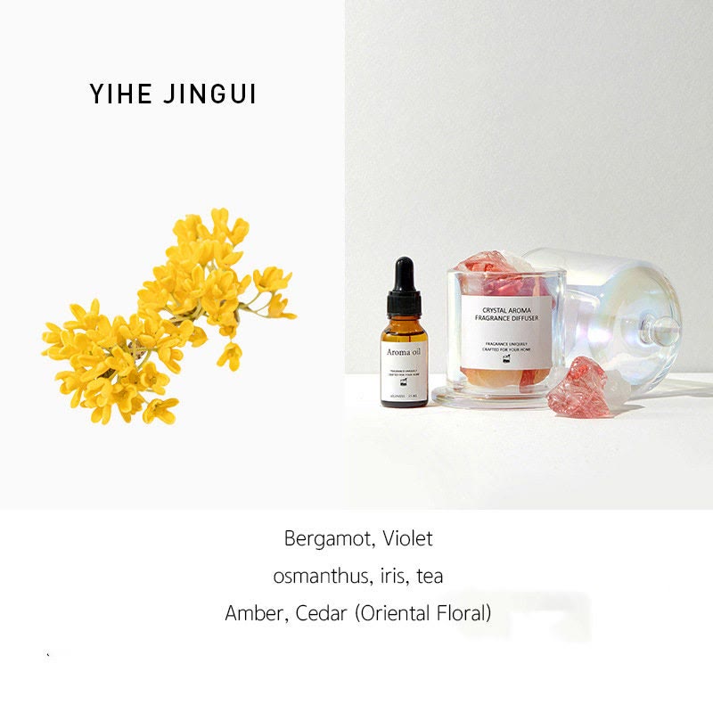 Olivenorma Scented Oil Diffuser Gift Set Crystal Aromatherapy - Strawberry Quartz&YIHE JINGUI - image 4