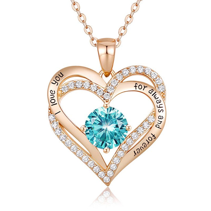 Olivenorma "I Love You Always and Forever" – Forever Love Birthstone Heart Necklace - image 40