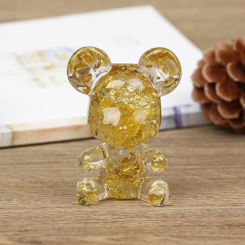 Olivenorma Cute Crystal Bear Gemstone Decoration - Citrine - image 23