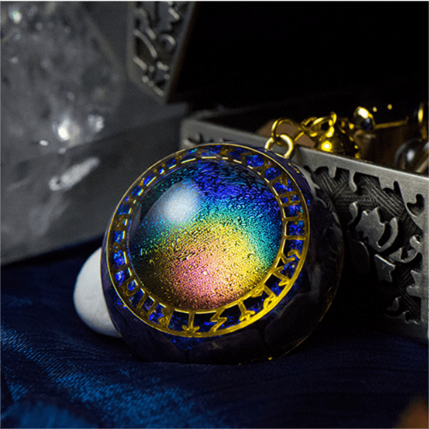 Olivenorma Chrono Ring Rainbow Tourmaline Star Pendant Orgone Necklace - image 3