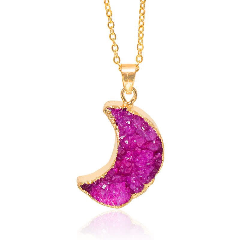 Olivenorma Natural Crystal Crescent Moon Necklace - image 18