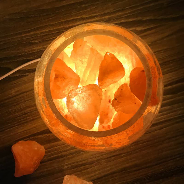 Olivenorma Creative Ice Cracked Glass Tank Himalayan Pink Salt Lamp - image 11