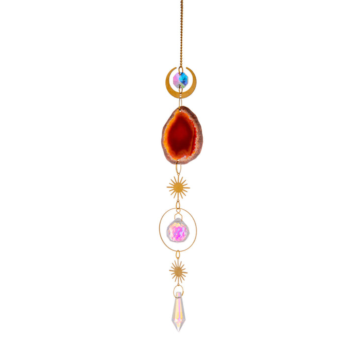 Olivenorma Agate Suncatcher Wind Chime - Red Agate - image 3